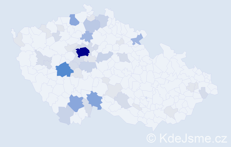 Příjmení: 'Kulovaná', počet výskytů 143 v celé ČR