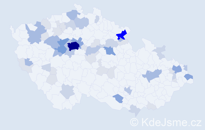 Příjmení: 'Kaufman', počet výskytů 173 v celé ČR