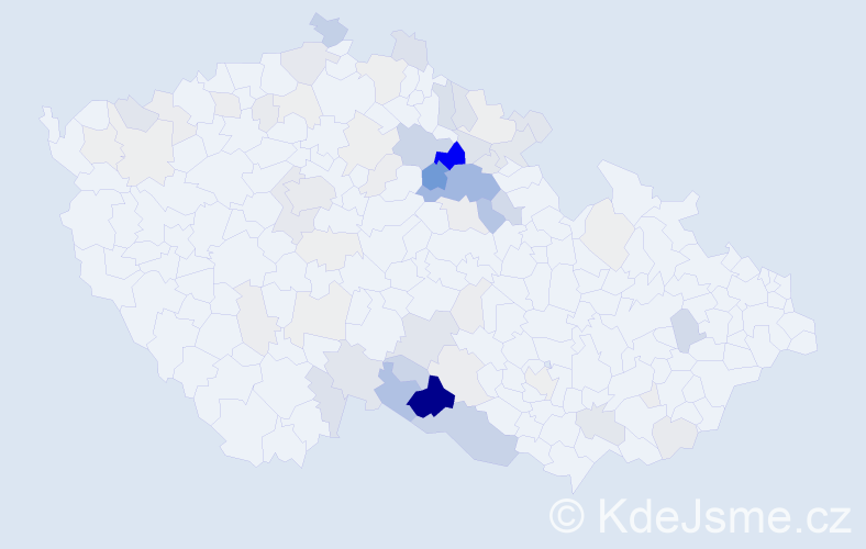 Příjmení: 'Tobolková', počet výskytů 246 v celé ČR