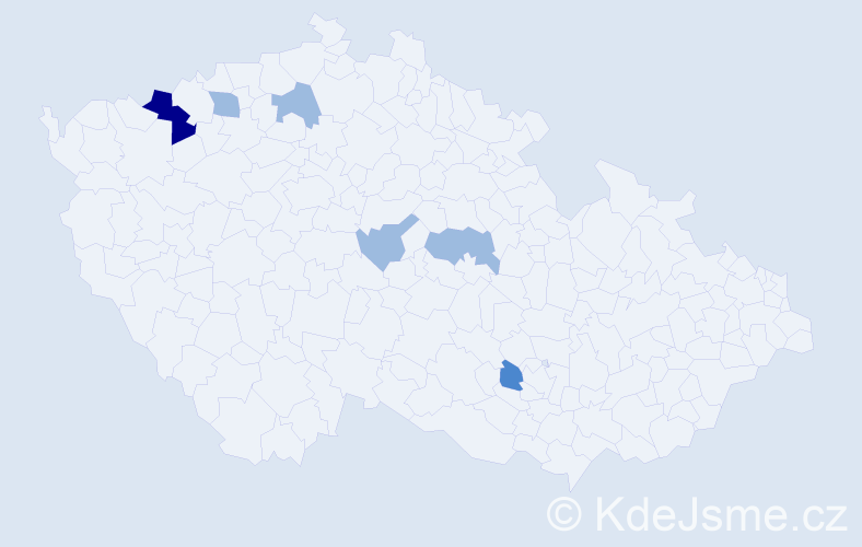 Příjmení: 'Filingr', počet výskytů 10 v celé ČR
