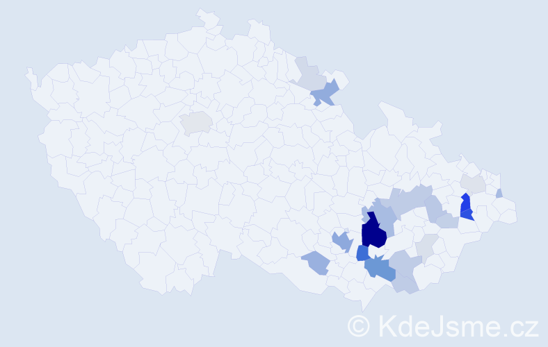 Příjmení: 'Kyprová', počet výskytů 68 v celé ČR