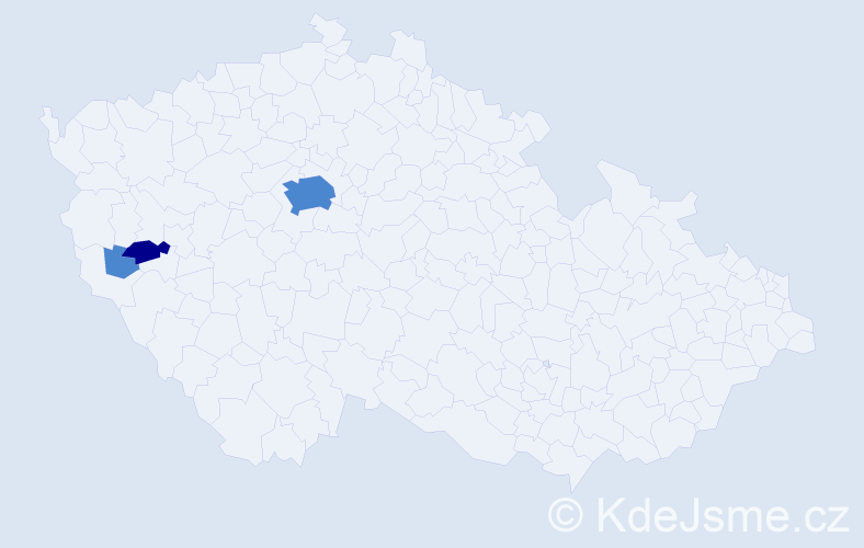 Příjmení: 'Geikl', počet výskytů 5 v celé ČR