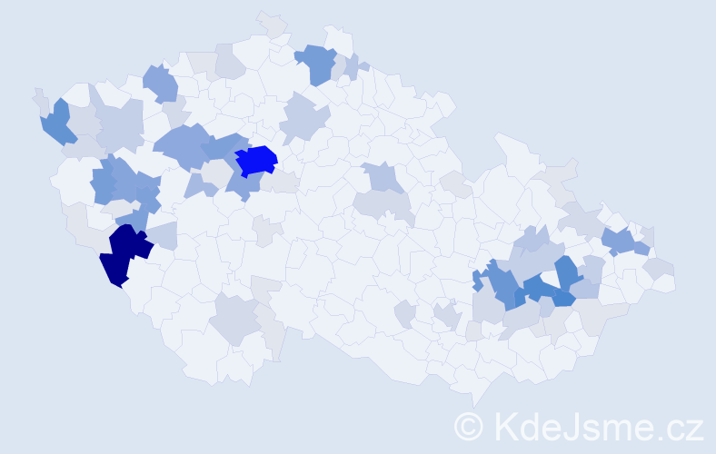 Příjmení: 'Hošťálková', počet výskytů 307 v celé ČR