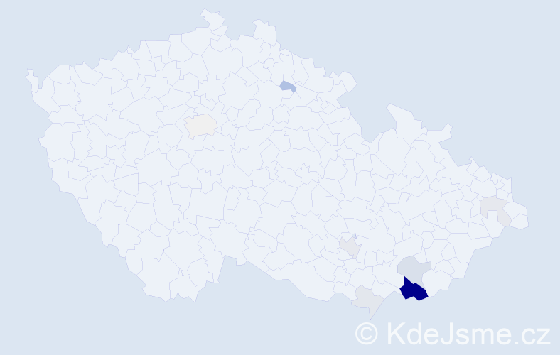 Příjmení: 'Čerešňáková', počet výskytů 31 v celé ČR