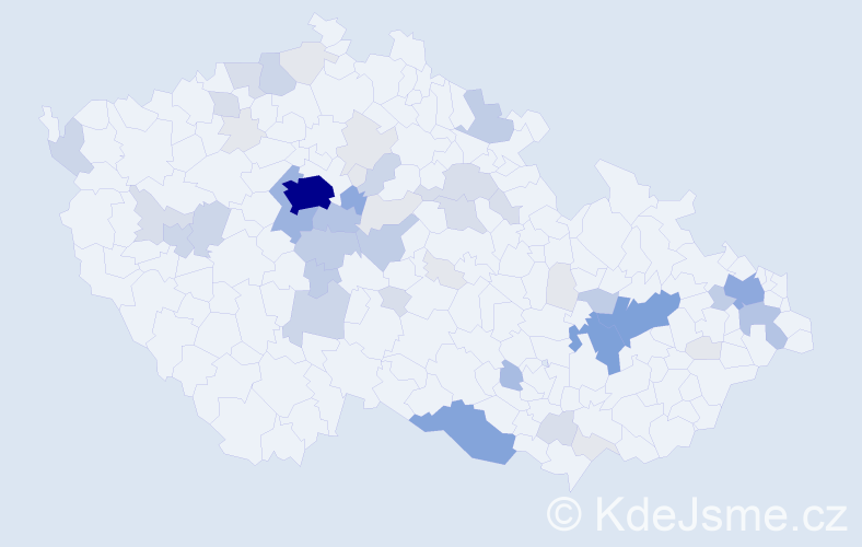 Příjmení: 'Dlabal', počet výskytů 179 v celé ČR