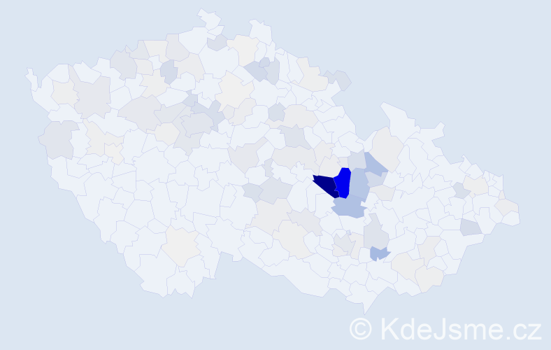 Příjmení: 'Báča', počet výskytů 382 v celé ČR