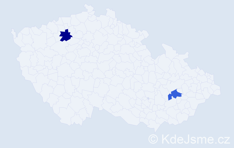 Příjmení: 'Brik', počet výskytů 2 v celé ČR