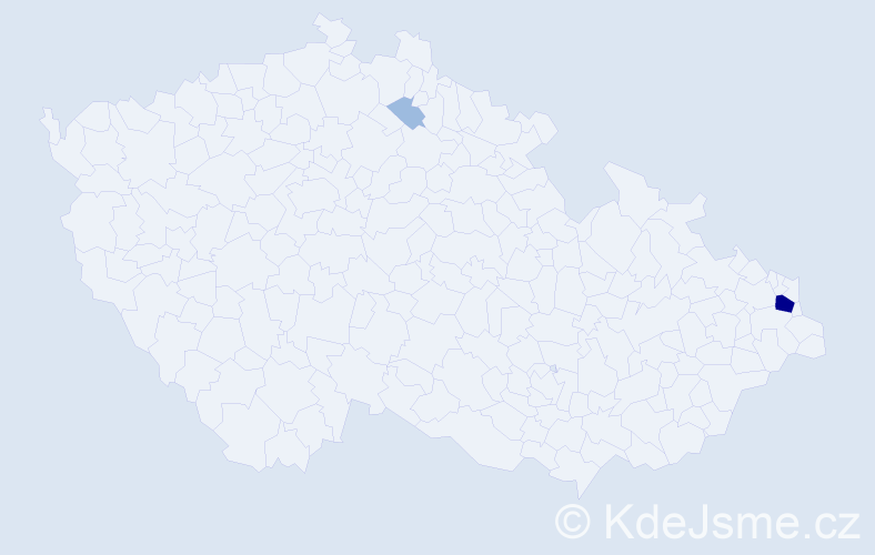 Příjmení: 'Mutlu', počet výskytů 5 v celé ČR