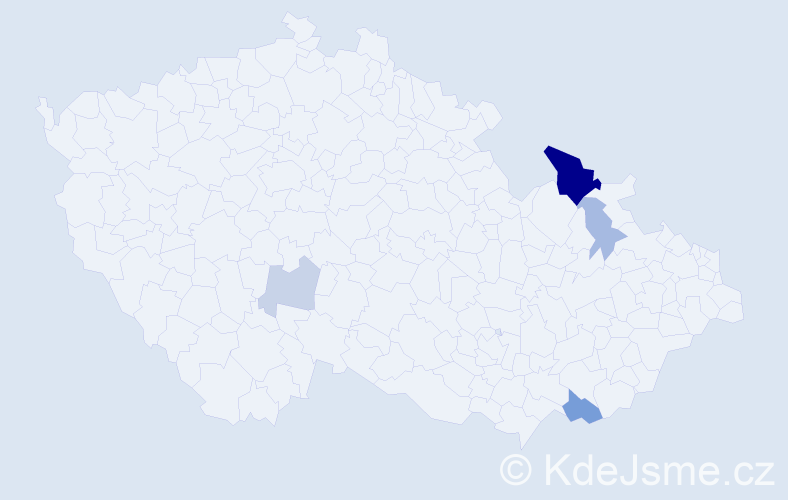 Příjmení: 'Cundrlová', počet výskytů 11 v celé ČR