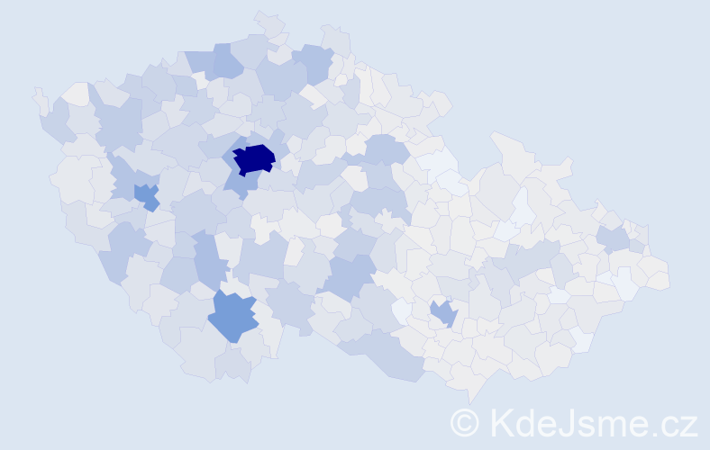 Příjmení: 'Bláha', počet výskytů 5524 v celé ČR