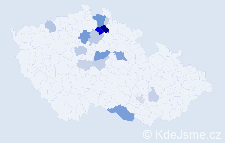 Příjmení: 'Cidlinská', počet výskytů 64 v celé ČR