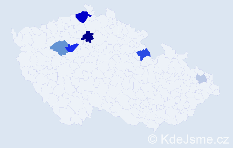 Příjmení: 'Ullrychová', počet výskytů 11 v celé ČR