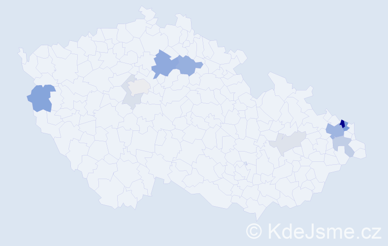 Příjmení: 'Dobrocká', počet výskytů 32 v celé ČR