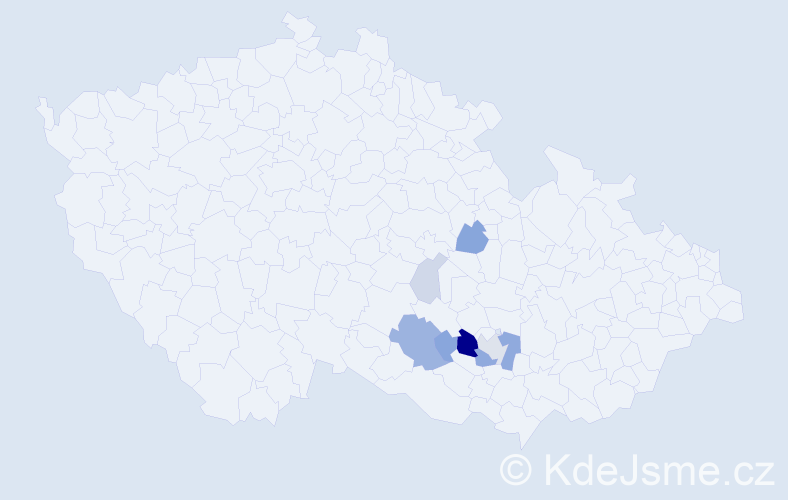 Příjmení: 'Posádková', počet výskytů 23 v celé ČR