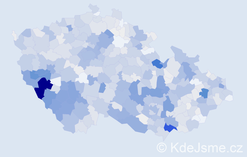 Příjmení: 'Toman', počet výskytů 4757 v celé ČR
