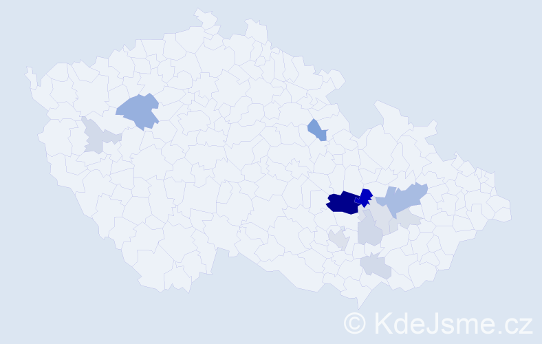 Příjmení: 'Pleska', počet výskytů 36 v celé ČR