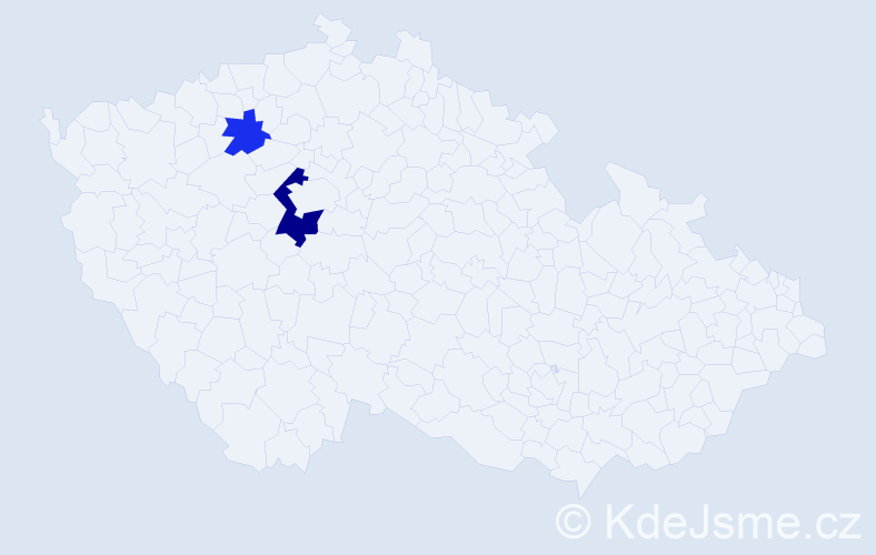 Příjmení: 'Labačová', počet výskytů 4 v celé ČR