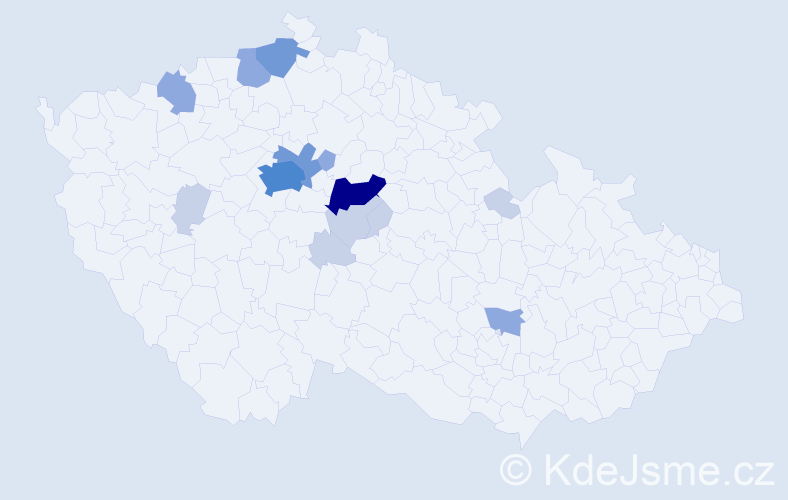 Příjmení: 'Kolovecká', počet výskytů 39 v celé ČR
