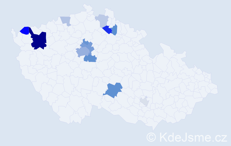 Příjmení: 'Rinda', počet výskytů 33 v celé ČR