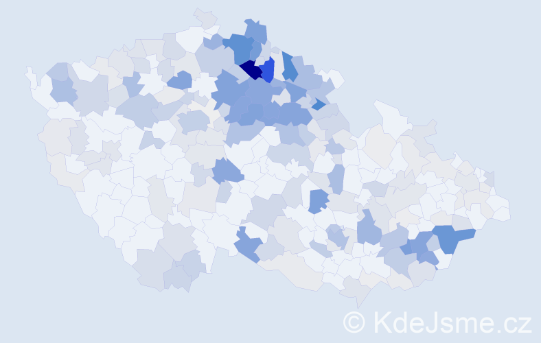 Příjmení: 'Dědková', počet výskytů 843 v celé ČR