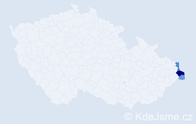 Příjmení: 'Dulawa', počet výskytů 14 v celé ČR