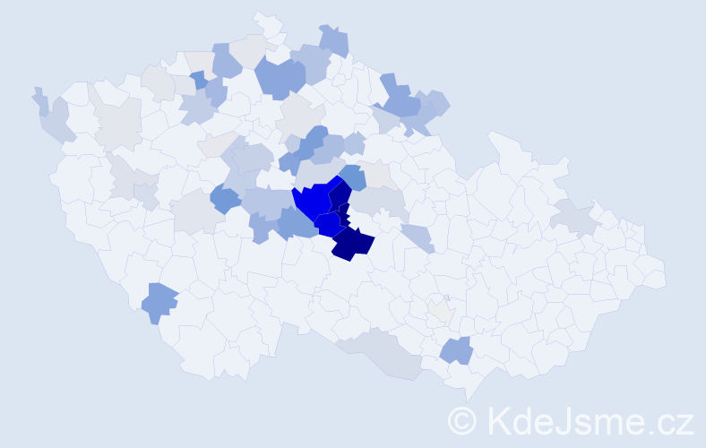 Příjmení: 'Čálek', počet výskytů 190 v celé ČR