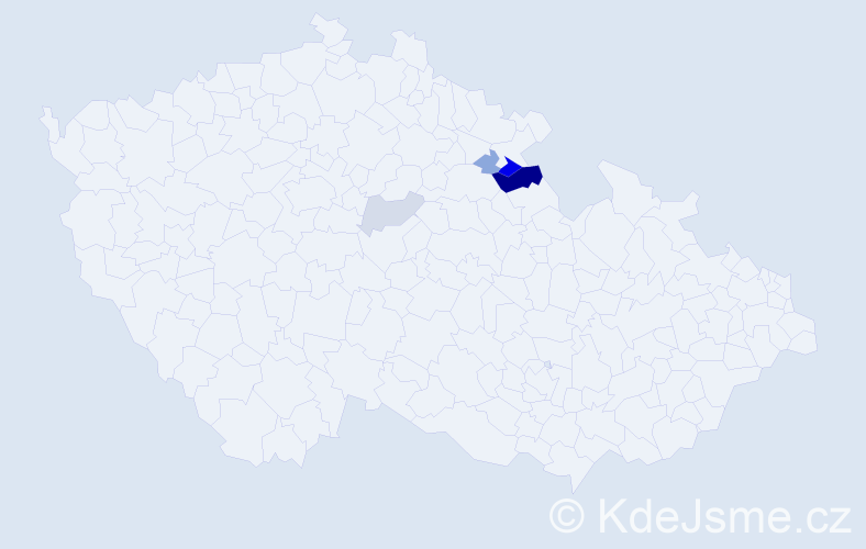 Příjmení: 'Mrštil', počet výskytů 10 v celé ČR