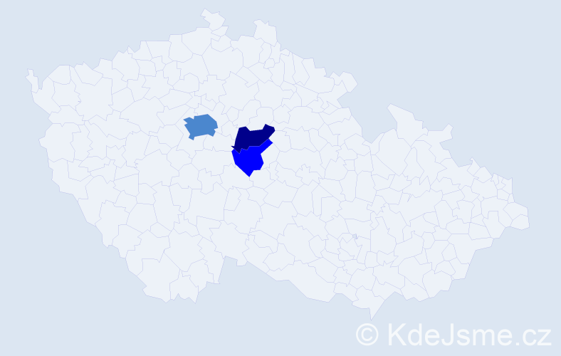 Příjmení: 'Manus', počet výskytů 6 v celé ČR