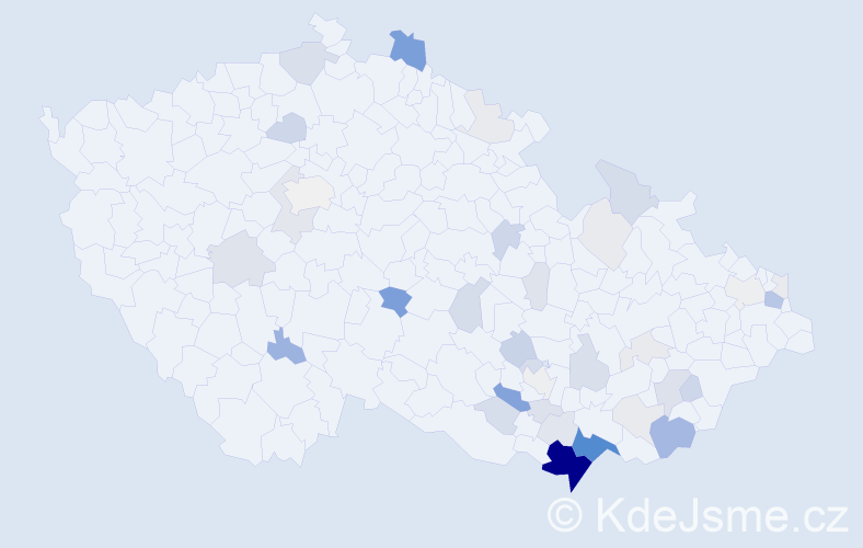 Příjmení: 'Trecha', počet výskytů 142 v celé ČR