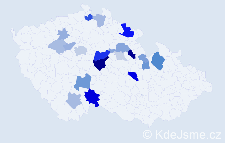 Příjmení: 'Dytrich', počet výskytů 59 v celé ČR