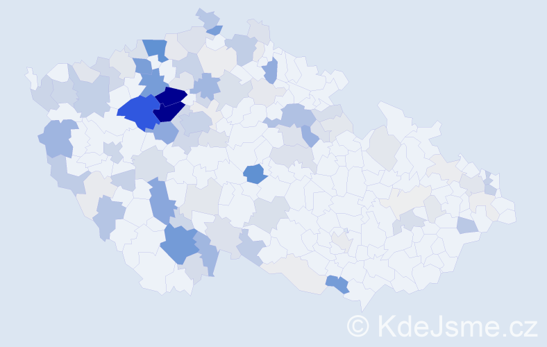 Příjmení: 'Frolík', počet výskytů 546 v celé ČR