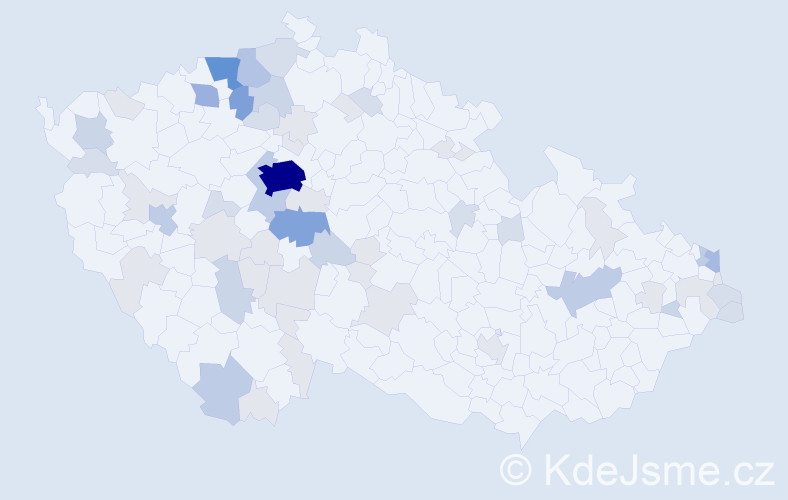 Příjmení: 'Harvanová', počet výskytů 172 v celé ČR