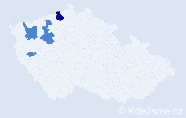 Příjmení: 'Bedenková', počet výskytů 8 v celé ČR