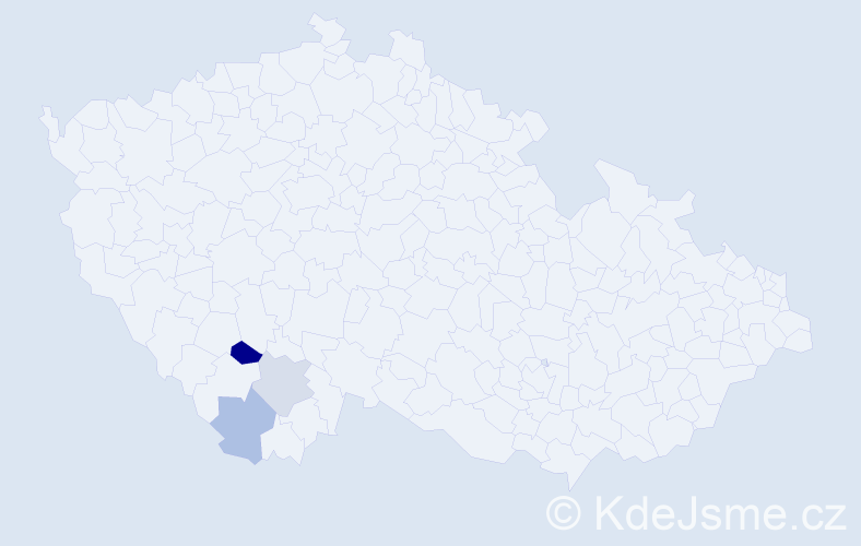 Příjmení: 'Kuculová', počet výskytů 4 v celé ČR