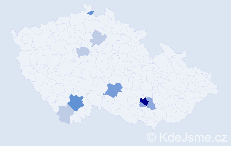 Příjmení: 'Mikšlová', počet výskytů 28 v celé ČR