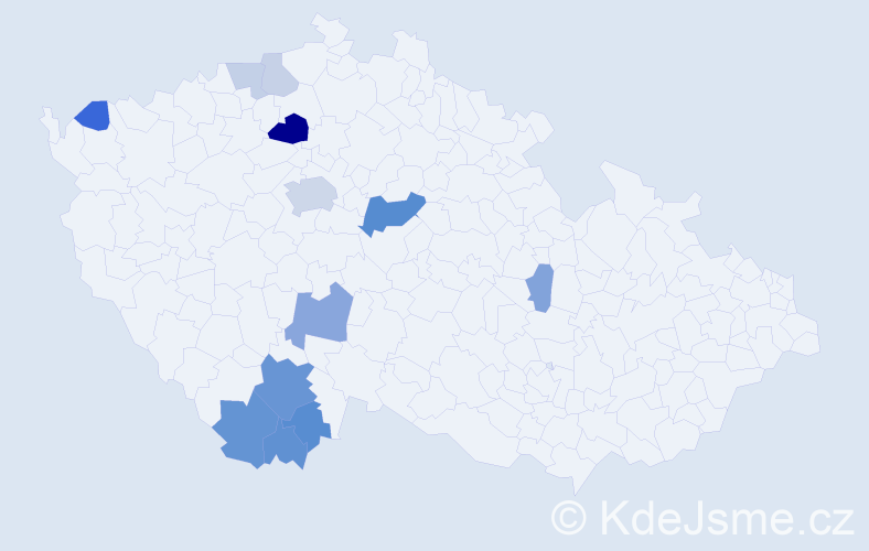 Příjmení: 'Opolzer', počet výskytů 29 v celé ČR