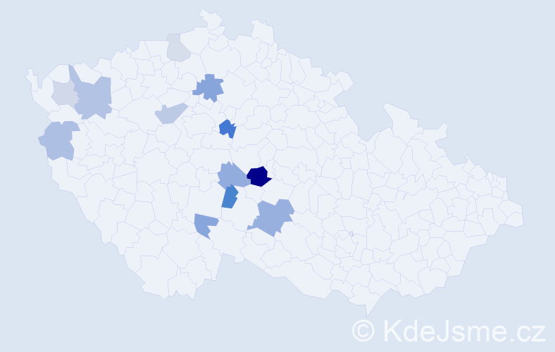 Příjmení: 'Dorážka', počet výskytů 21 v celé ČR