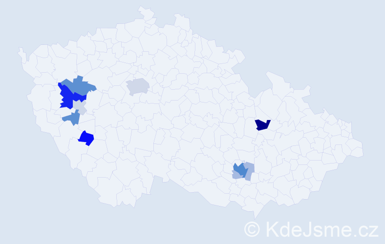 Příjmení: 'Duchaň', počet výskytů 28 v celé ČR