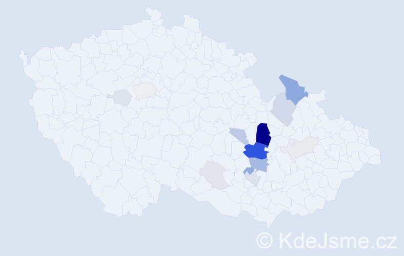 Příjmení: 'Kobelka', počet výskytů 51 v celé ČR