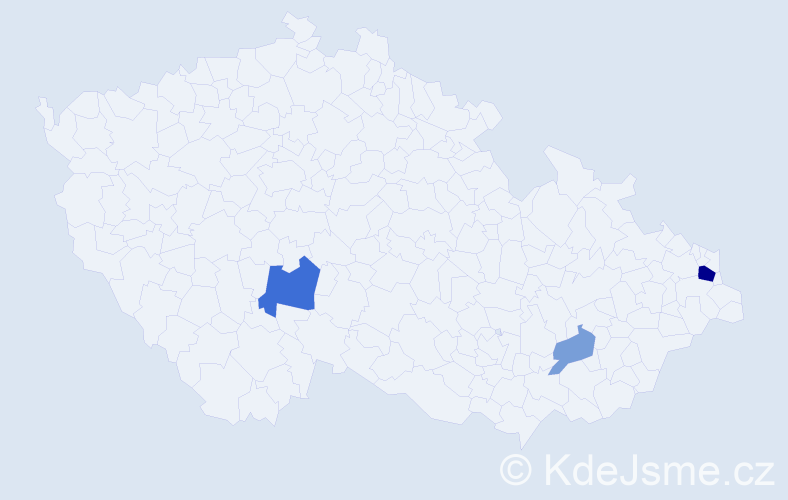 Příjmení: 'Korábik', počet výskytů 7 v celé ČR