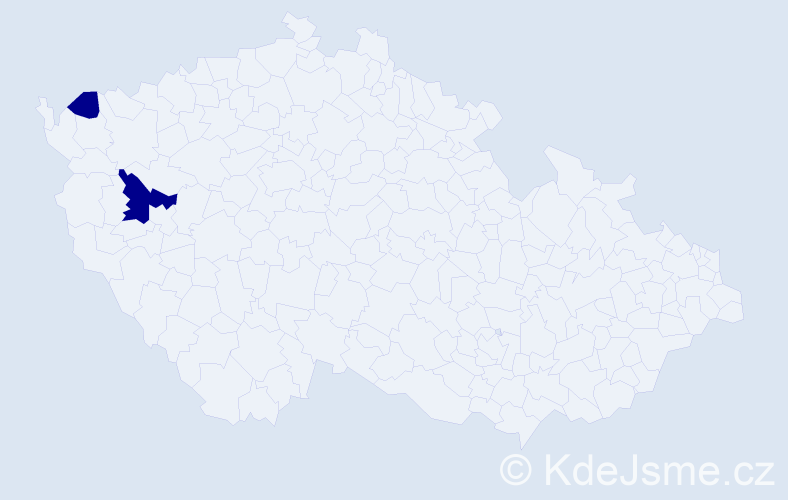 Příjmení: 'Breitfelderová', počet výskytů 2 v celé ČR