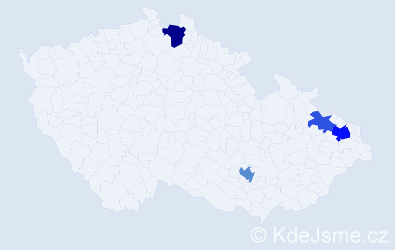 Příjmení: 'Pacholková', počet výskytů 8 v celé ČR