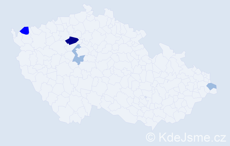 Příjmení: 'Csicsola', počet výskytů 9 v celé ČR