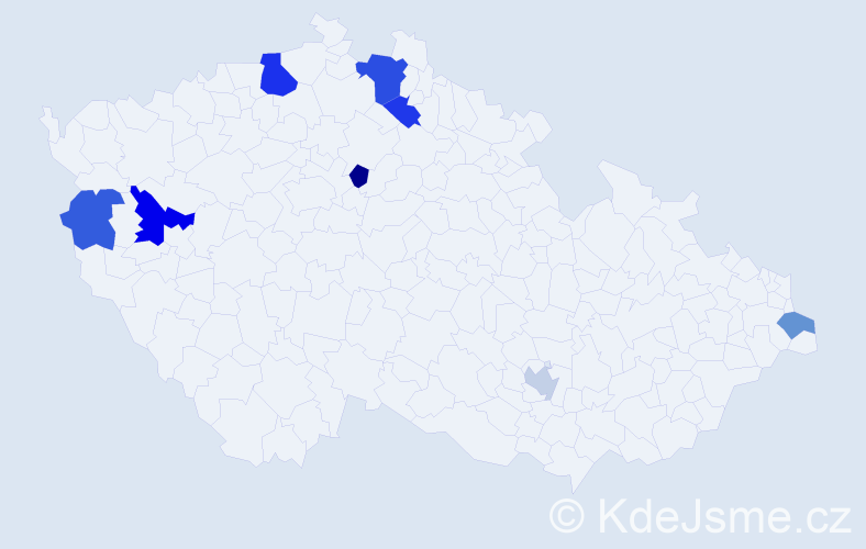 Příjmení: 'Basarab', počet výskytů 13 v celé ČR