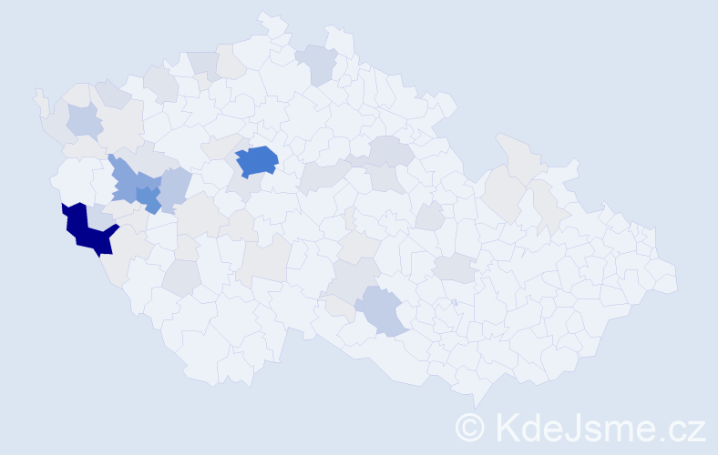 Příjmení: 'Královec', počet výskytů 212 v celé ČR