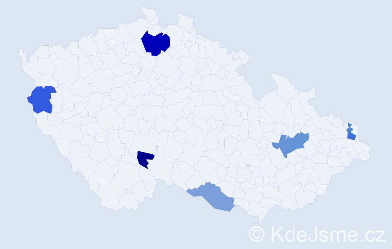 Příjmení: 'Czuczor', počet výskytů 11 v celé ČR
