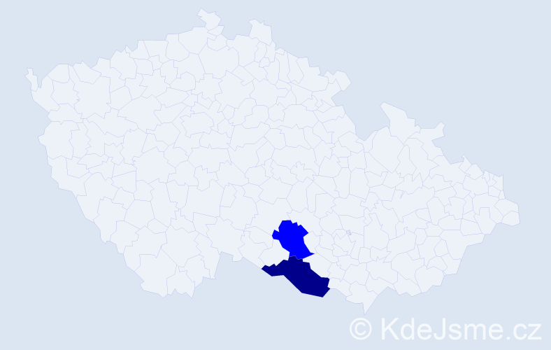 Příjmení: 'Bamboschková', počet výskytů 5 v celé ČR