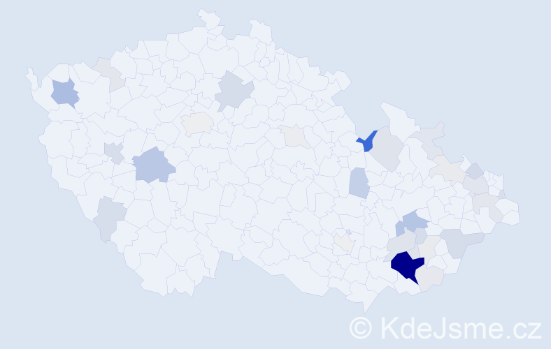 Příjmení: 'Grebeň', počet výskytů 129 v celé ČR