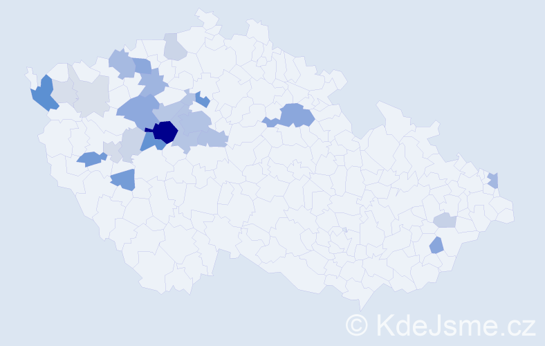 Příjmení: 'Vykysalá', počet výskytů 92 v celé ČR