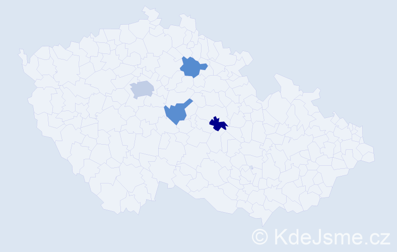 Příjmení: 'Castle', počet výskytů 6 v celé ČR